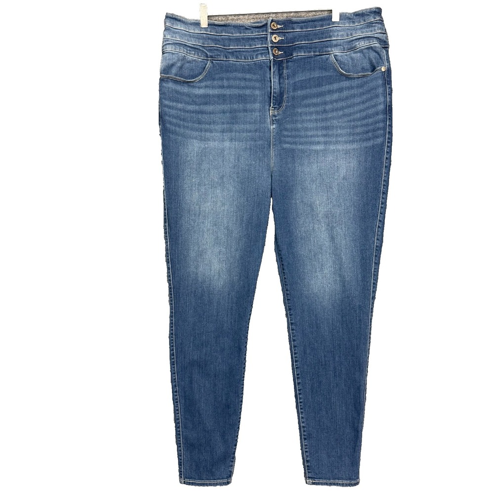 Torrid Jeans Womens 22T Tall Blue High Rise Medium Wash Skinny‎ Plus Stretch